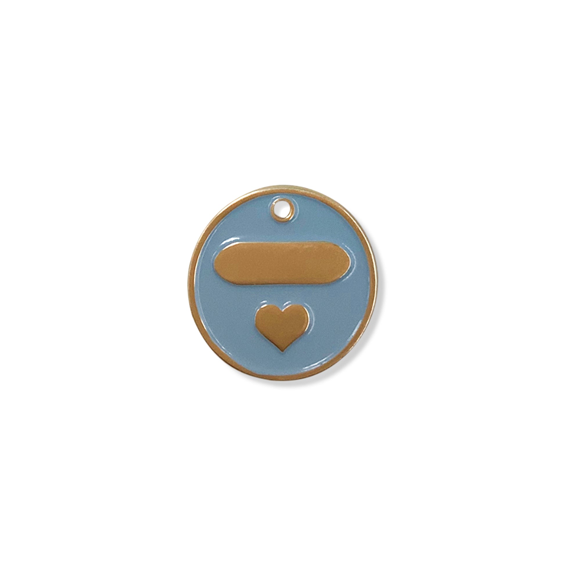 ID tag pastel pink with heart