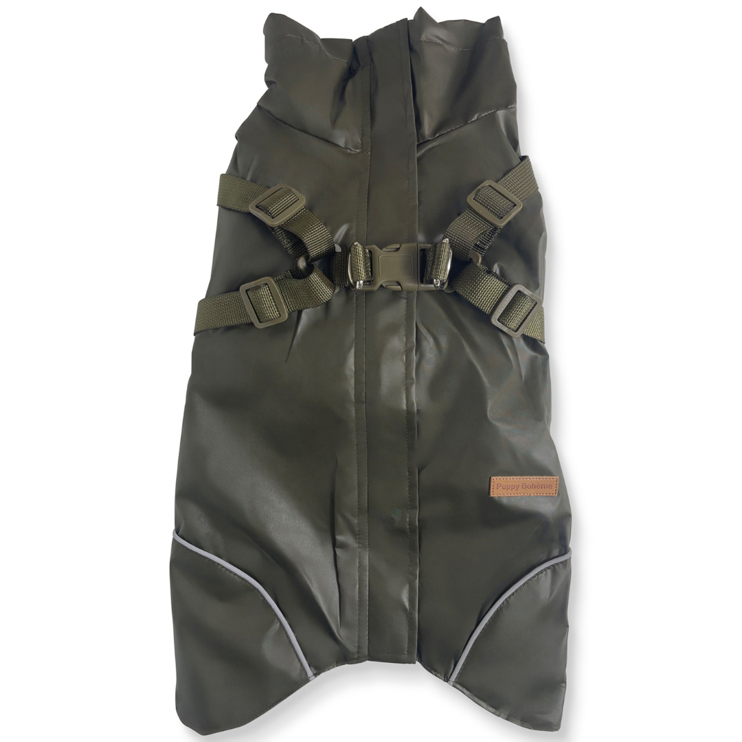 Regnjakke dark green