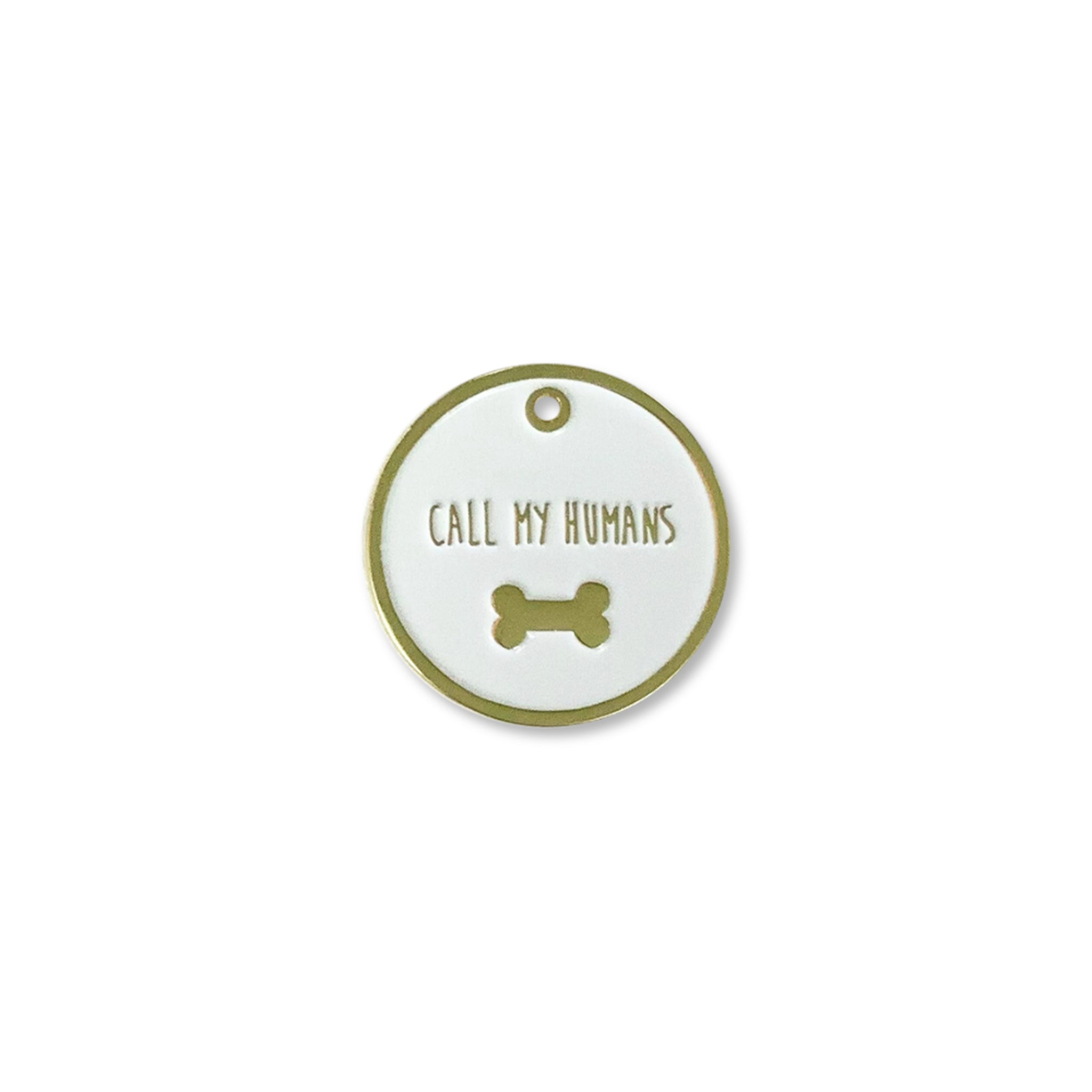 Hundetegn hvid "Call my humans"