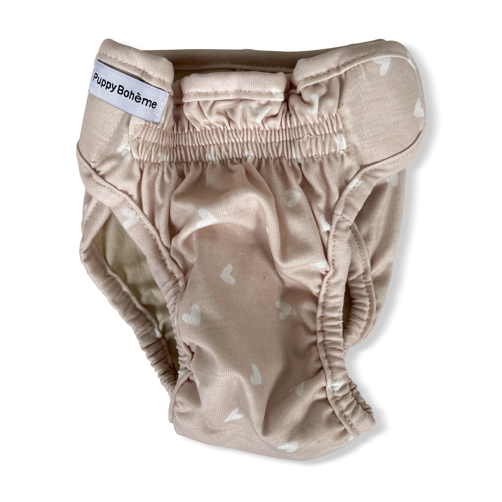Løbetidsbukser beige m. hjerter