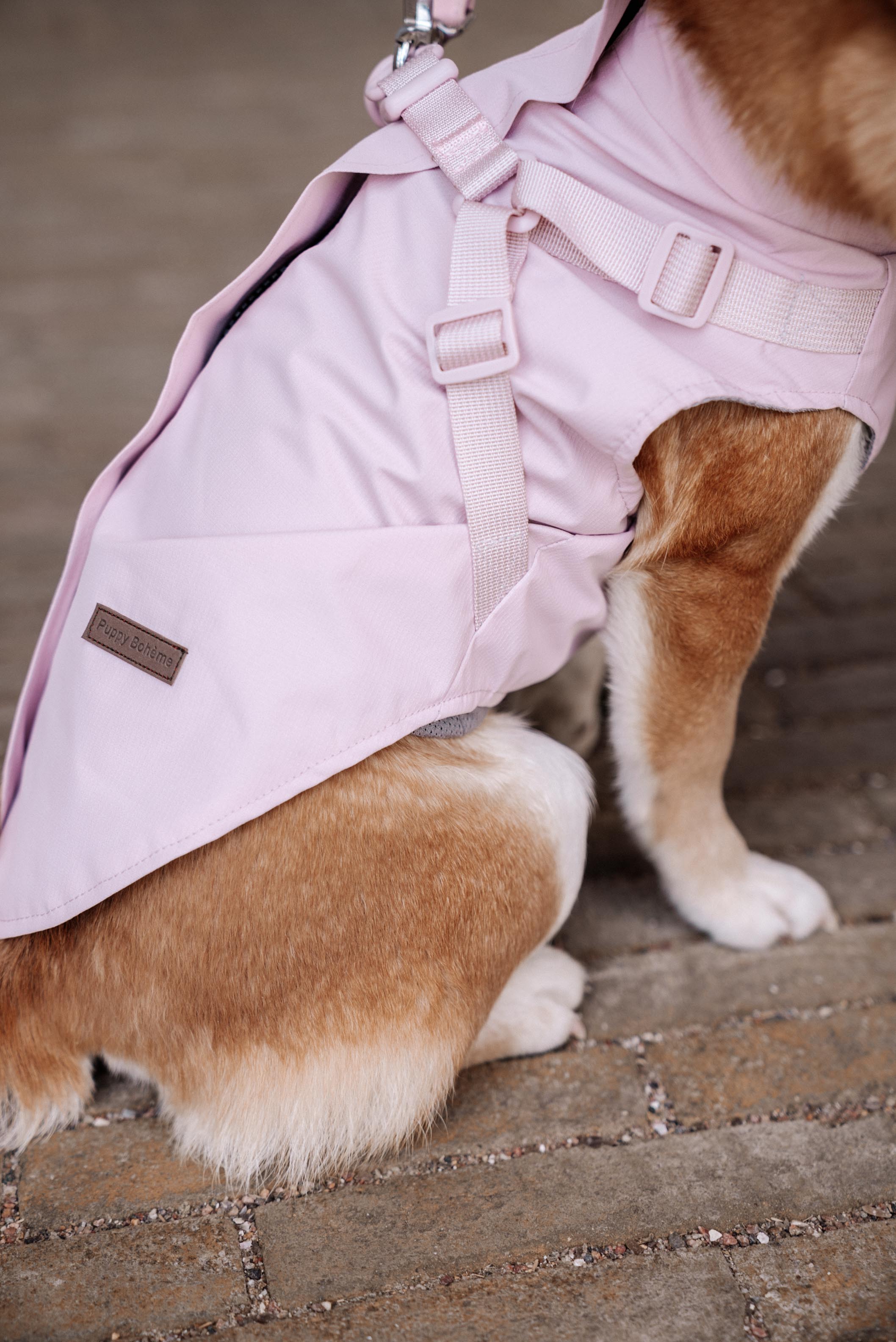 Regnjakke pastel rosa