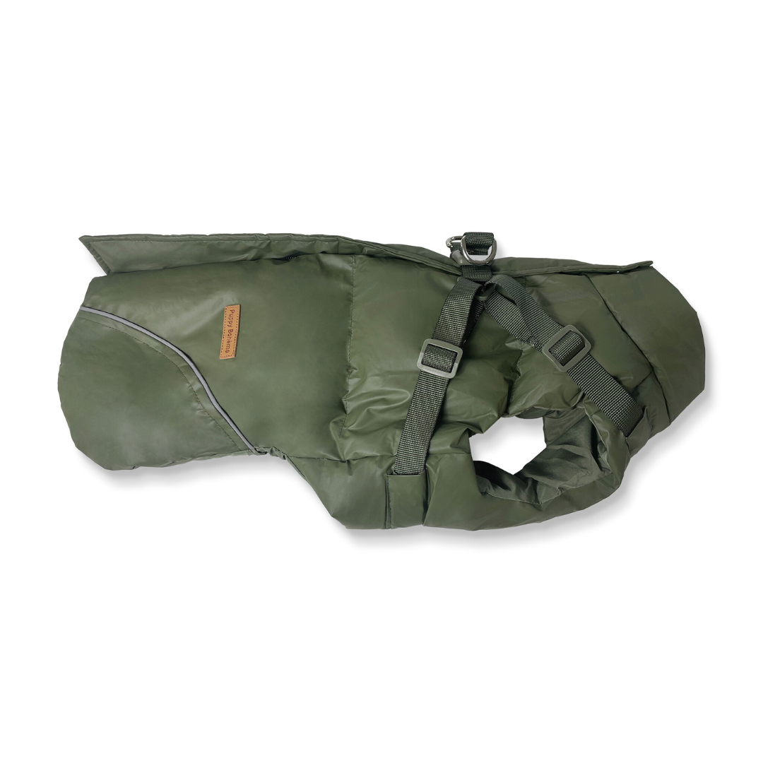 Vinterjakke med sele - Forest green