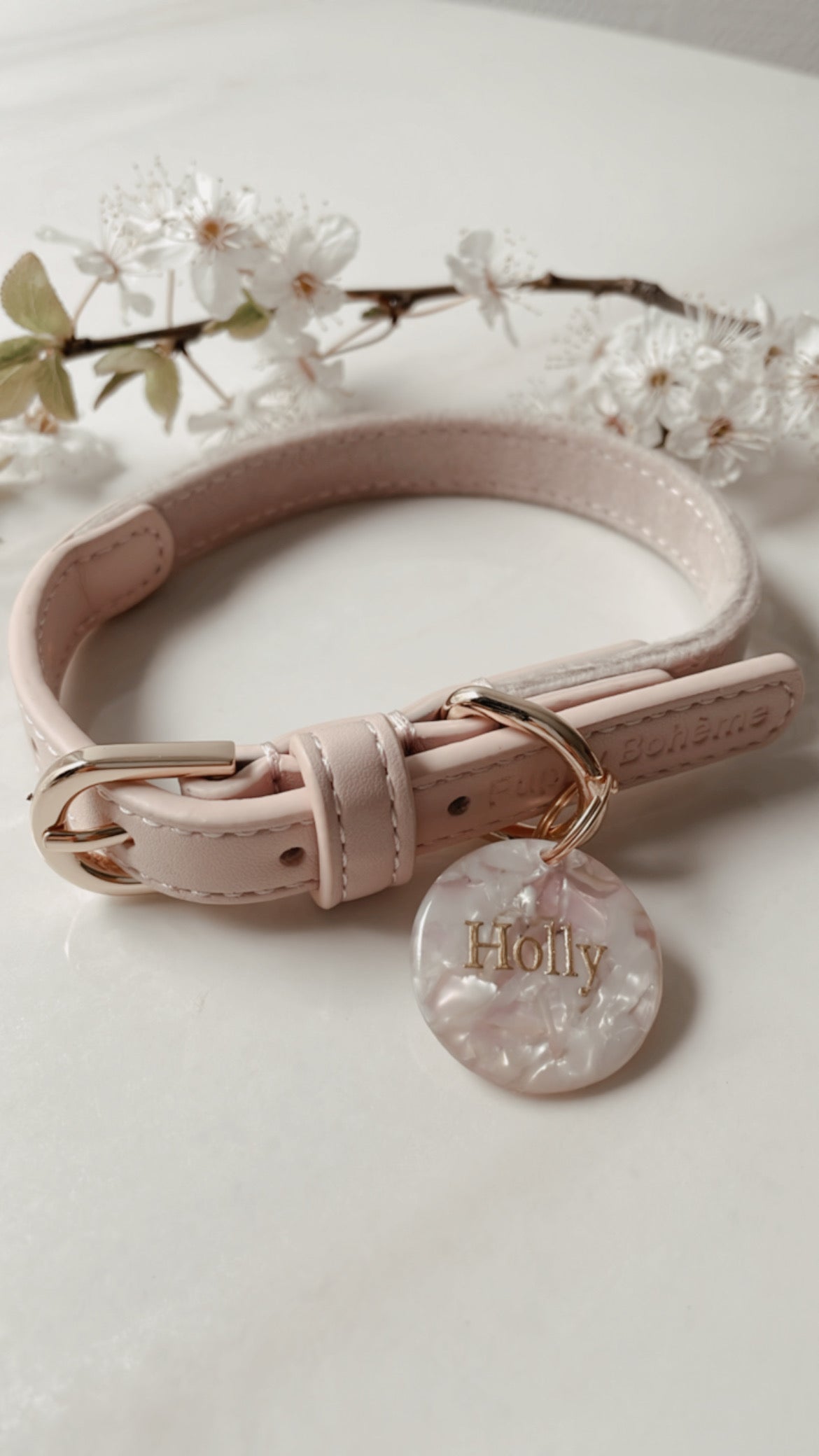Velvet dreams halsbånd pink