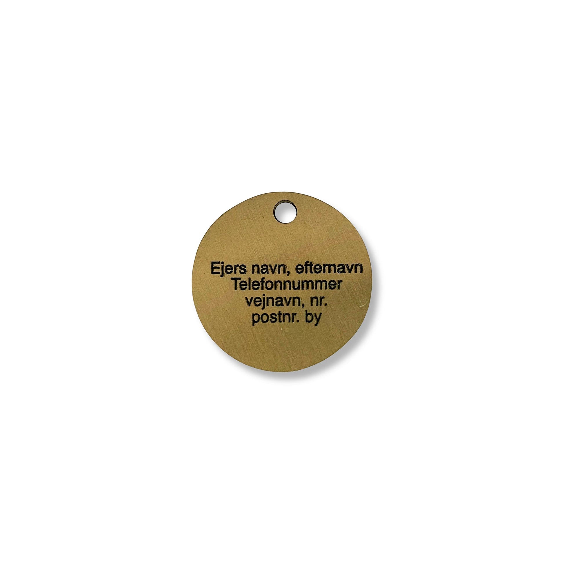 Dog tag in metal in the shape of a flower