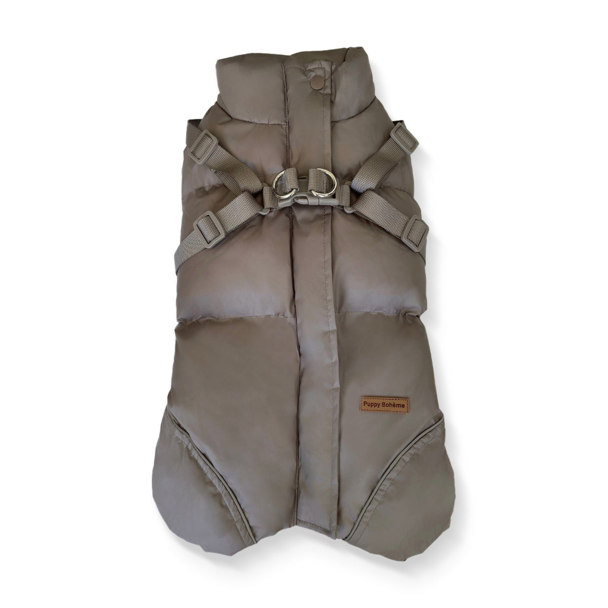 NEW Winter coat with harness - Café latte
