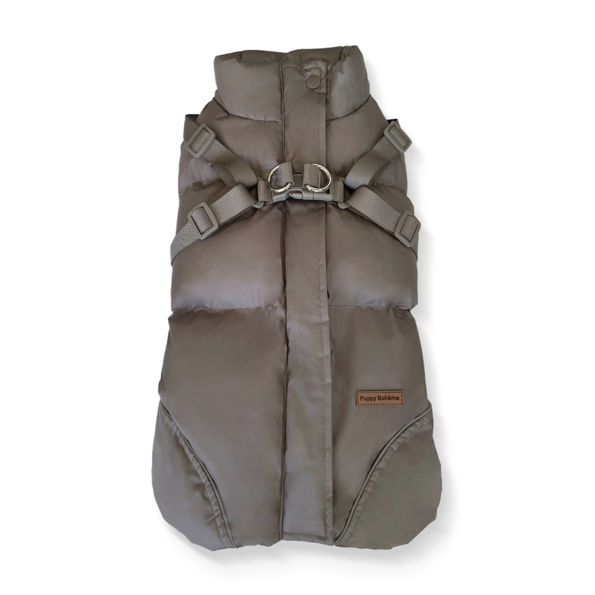 NEW Winter coat with harness - Café latte