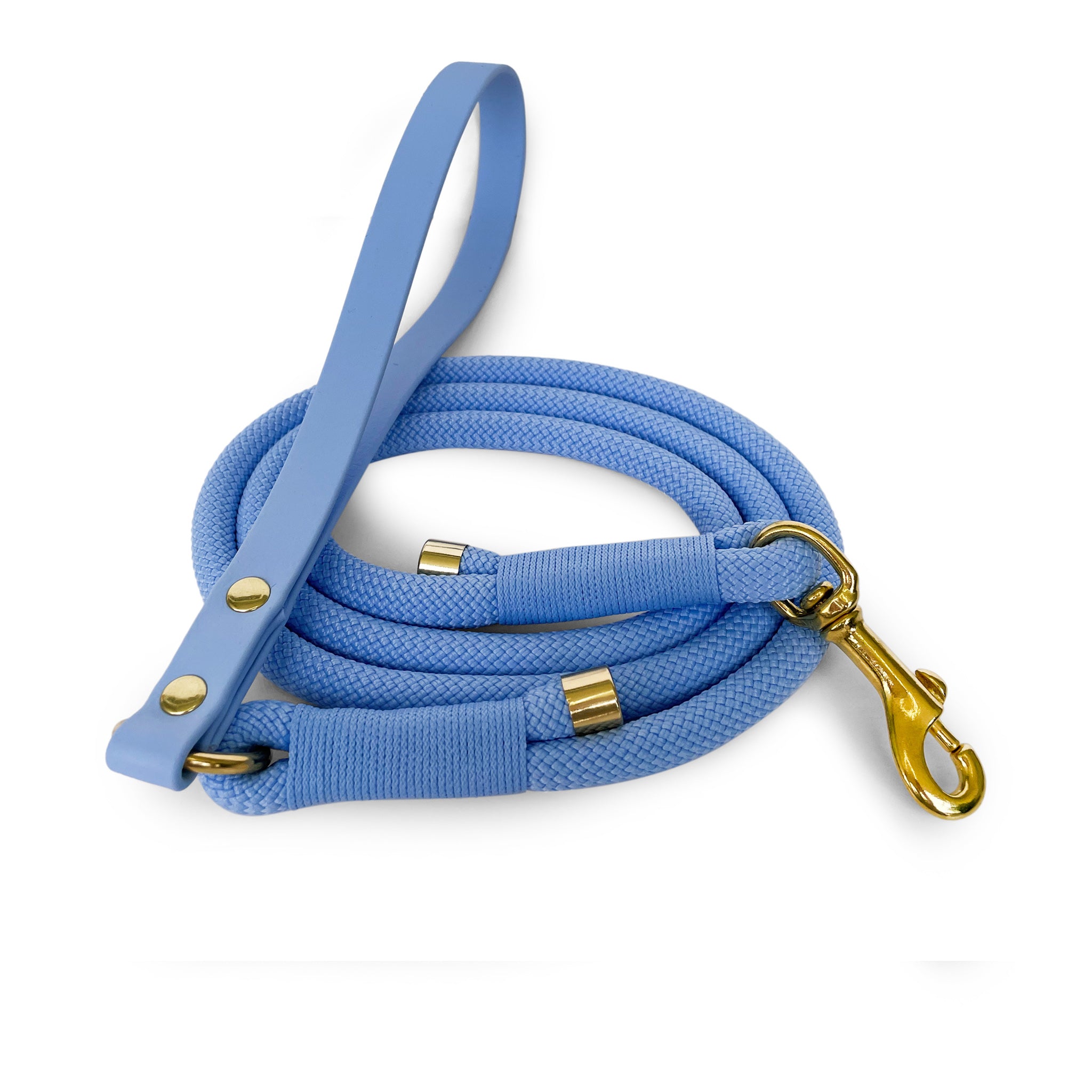 Rope leash polar blue with option for engraving