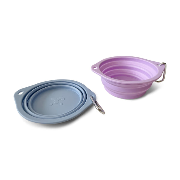 Foldable travel bowl for food or water
