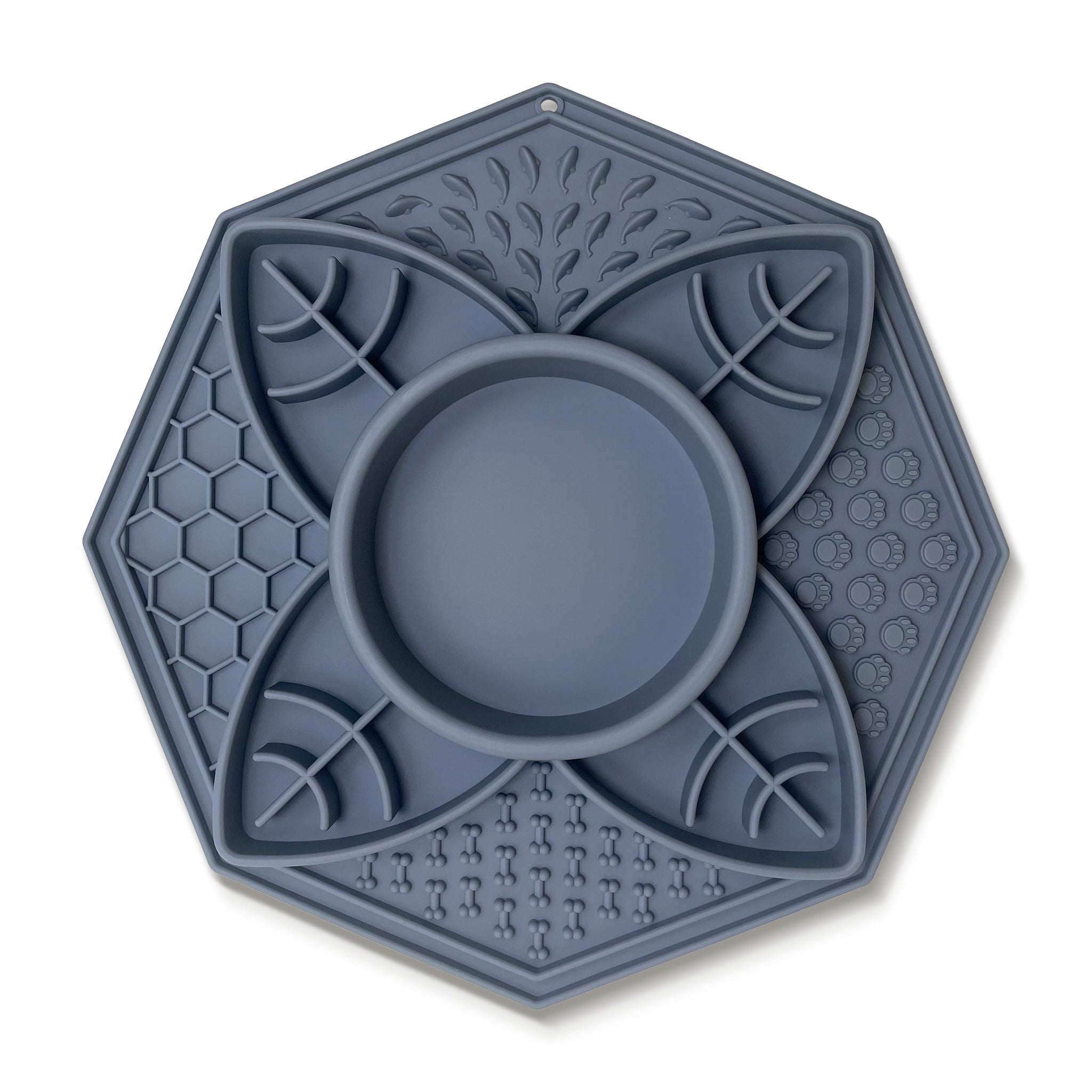 Mandala slikkemåtte grå
