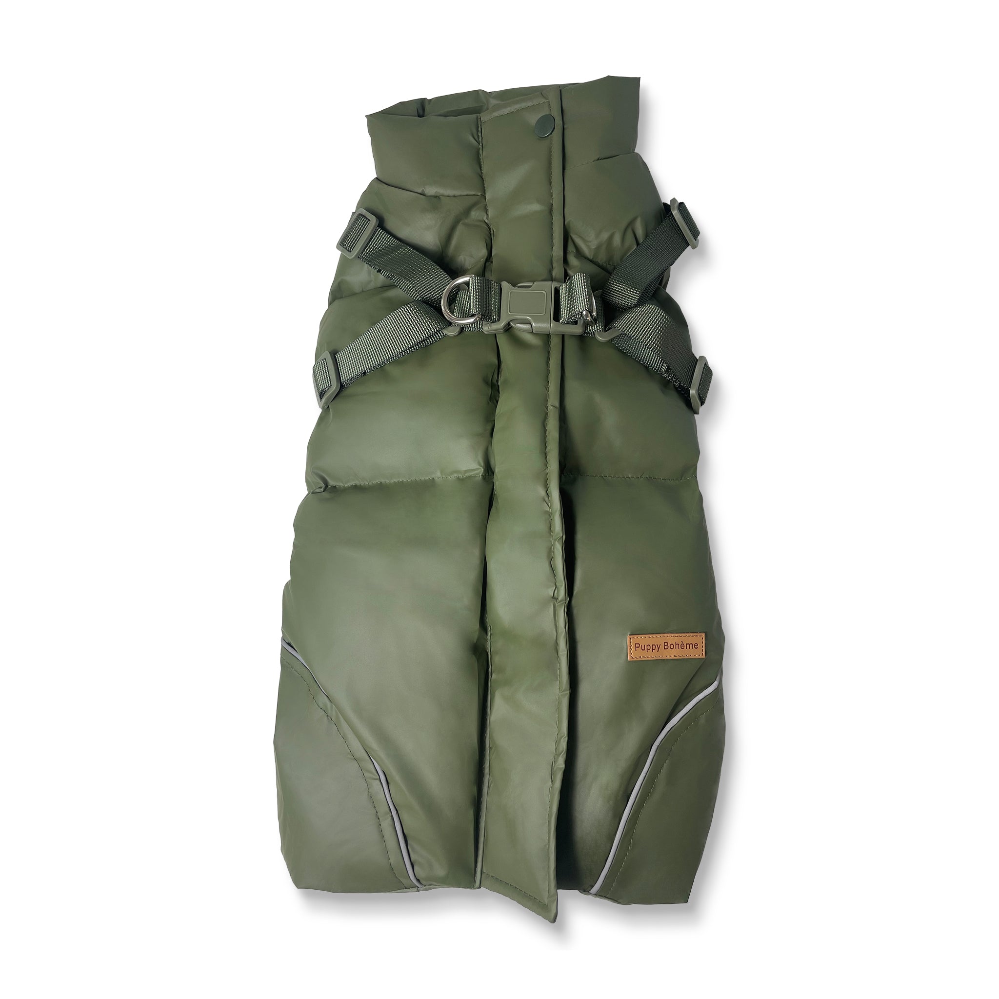 Vinterjakke med sele - Forest green