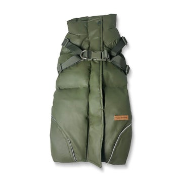 Vinterjakke med sele - Forest green