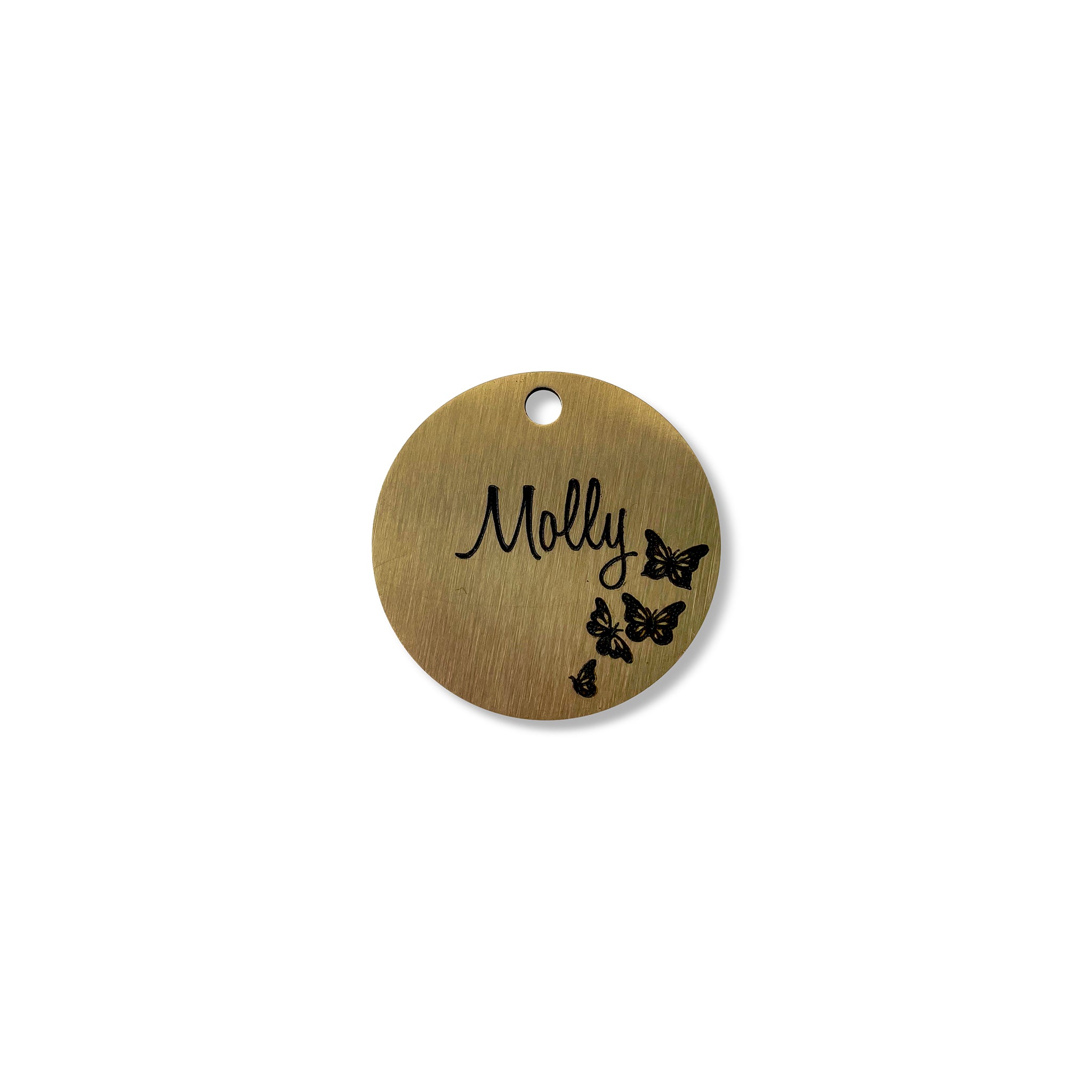 Hundbricka i metall med design