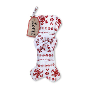 Christmas (dog bone) stocking with personalization