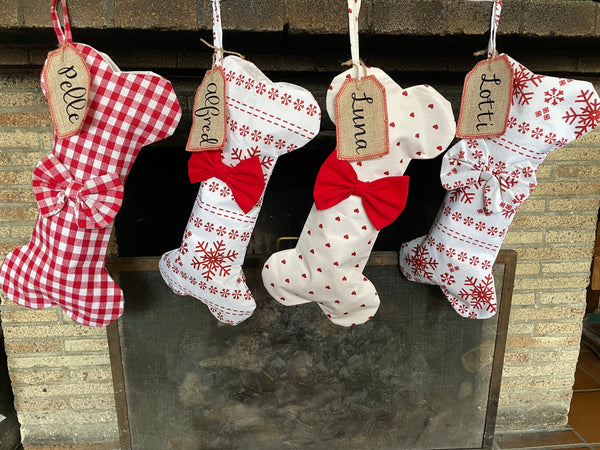 Christmas (dog bone) stocking with personalization
